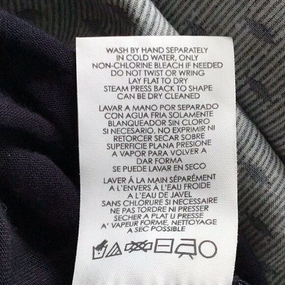 Cabi Navy Blue Pattern Crisscross Tank Blouse #5202 - Picture 12 of 12